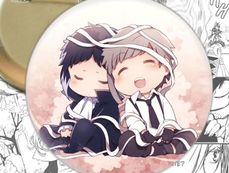 Круглий Значок Bungo Stray Dogs Акутагава та Ацуши 003646 