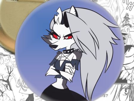 Круглий значок Пекельний Босс Helluva Boss 003662