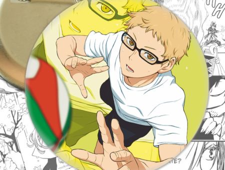 Значок Волейбол!! Цукішима Haikuyy!! 003787