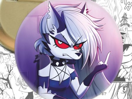 Круглий значок Луна Пекельний Босс Helluva Boss 003818