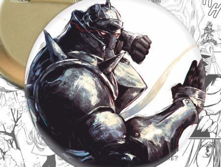 Круглый значок Альфонс Элрик Fullmetal Alchemist 003825 