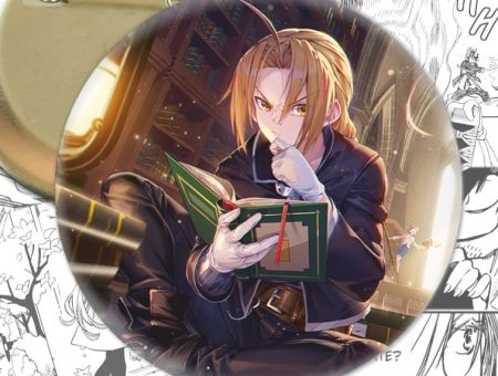 Круглый значок Эдвард Элрик Fullmetal Alchemist 003827