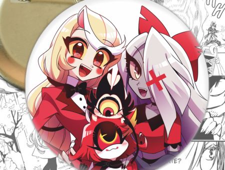 Значок Отель Хазбин Чарли Вегги Ниффти Hazbin Hotel 003839