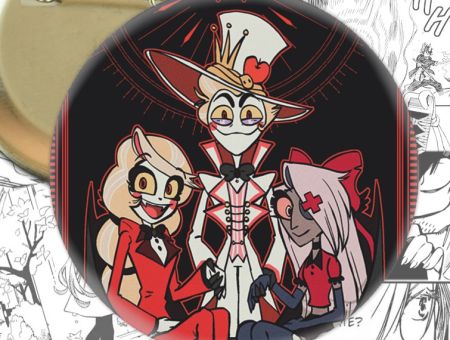 Значок Отель Хазбин Чарли Вегги Люцифер Hazbin Hotel 003849