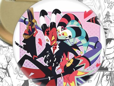 Круглий значок Фіззароллі та Бліц Пекельний Босс Helluva Boss 003856