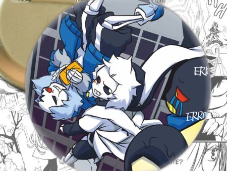 Круглый значок Санс Undertale 003893