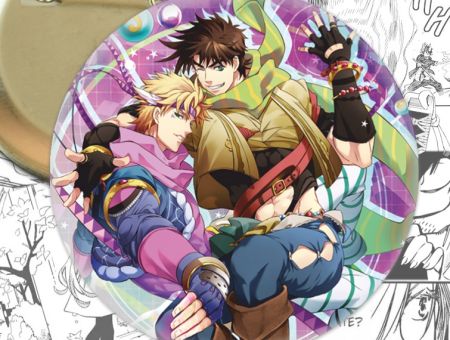 Круглый значок Джозеф Джостар и Цезарь ДжоДжо Jojo's Bizarre Adventure  004023