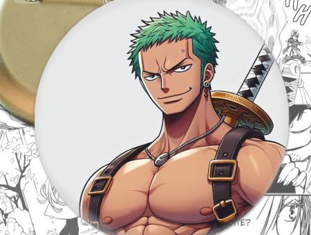 Круглий Значок Зоро One Piece 004037