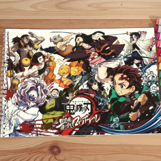 Альбом для рисования №0004 А4 Demon Slayer під Маркери та олівці (20 сторінок щільність 160г/м)