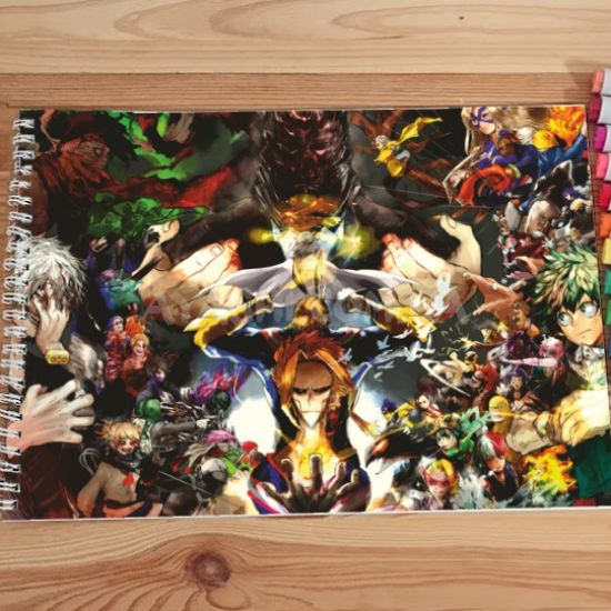 Альбом для малювання №0006 А4 Boku no Hero Academia  під маркери та олівці (20 сторінок щільність 160г/м)