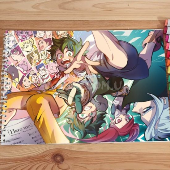 Альбом для малювання №0009 А4 Boku no Hero Academia  під маркери та олівці (20 сторінок щільність 160г/м)