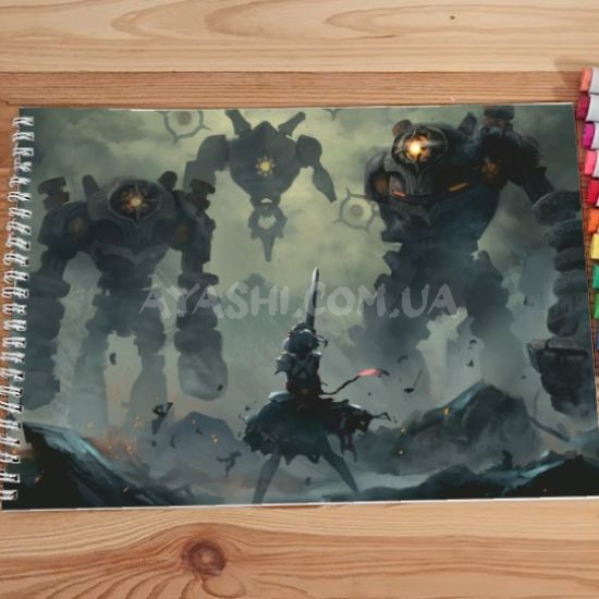 Альбом для малювання №0016 А4 Genshin Impact  під маркери та олівці (20 сторінок щільність 160г/м)