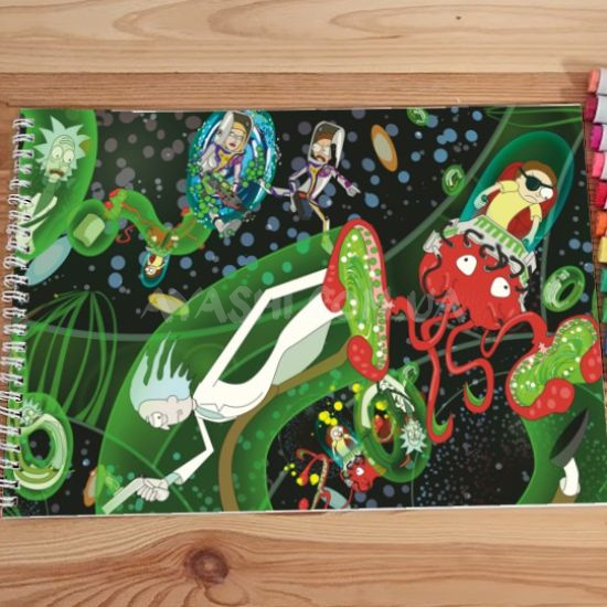 Альбом для рисования №0030 А4 Rick and Morty Під Маркери та олівці (20 сторінок щільність 160г/м)