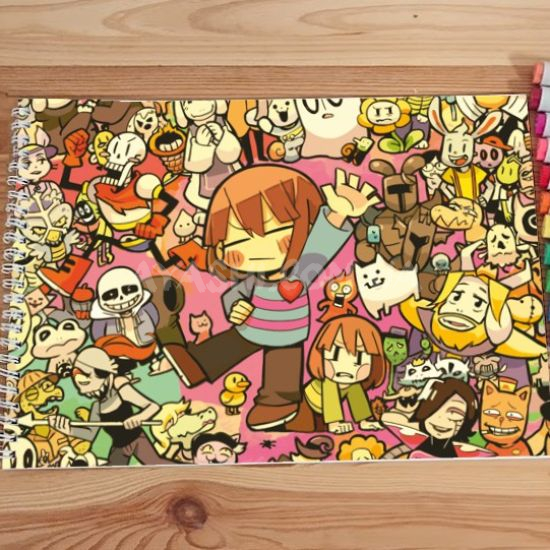 Альбом для малювання №0032 А4 Undertale Під Маркери та олівці (20 сторінок щільність 160г/м)