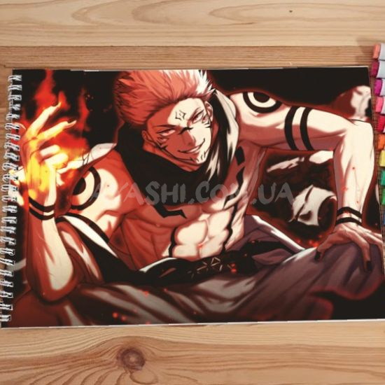 Альбом для малювання №0045 А4 Jujutsu Kaisen Під Маркери та олівці (20 сторінок щільність 160г/м)