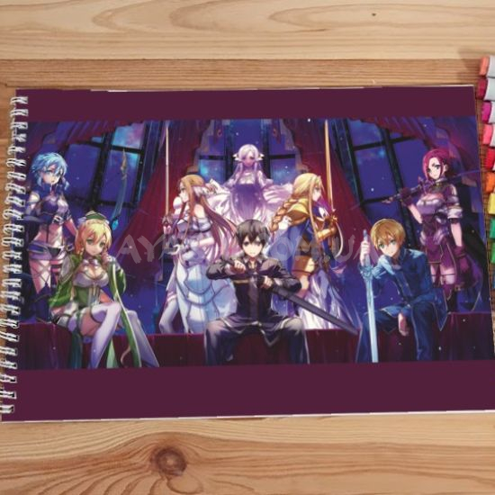 Альбом для малювання №0048 А4  Sword Art Online Під Маркери та олівці (20 сторінок щільність 160г/м)