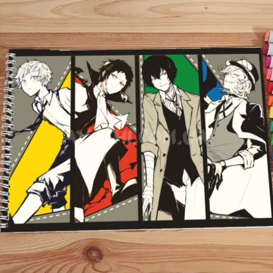 Альбом для рисования №0053 А4 Bungou Stray Dogs Під Маркери та олівці (20 сторінок щільність 160г/м)