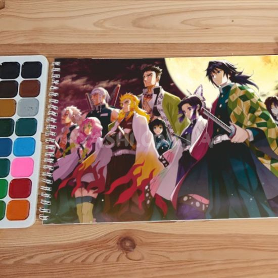 Альбом для малювання №0003 А4 Demon Slayer для акварелі - 12 сторінок щільність 200г/м 