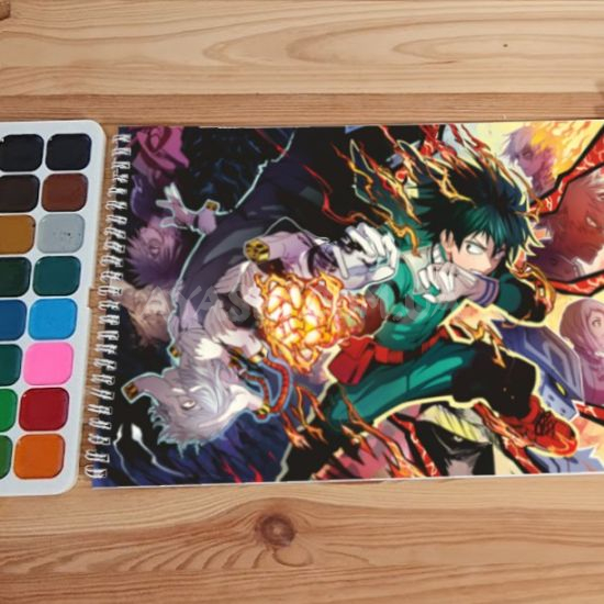 Альбом для рисования №0011 А4 Boku no Hero Academia  для акварелі - 12 сторінок щільність 200г/м 