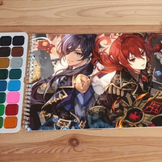 Альбом для рисования №0013 А4 Genshin Impact  для акварелі - 12 сторінок щільність 200г/м 