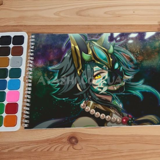 Альбом для рисования №0019 А4 Genshin Impact  Для акварелі - 12 сторінок щільність 200г/м 