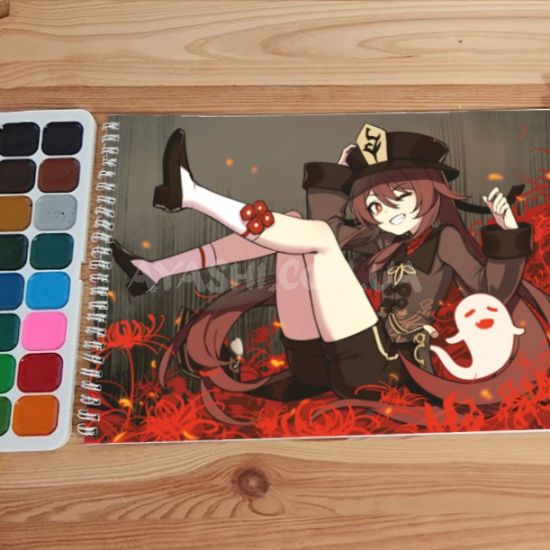 Альбом для малювання №0022 А4 Genshin Impact  Для акварелі - 12 сторінок щільність 200г/м 