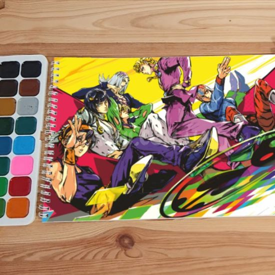 Альбом для рисования №0026 А4 Jojo's Bizarre Adventure  Для акварелі - 12 сторінок щільність 200г/м 