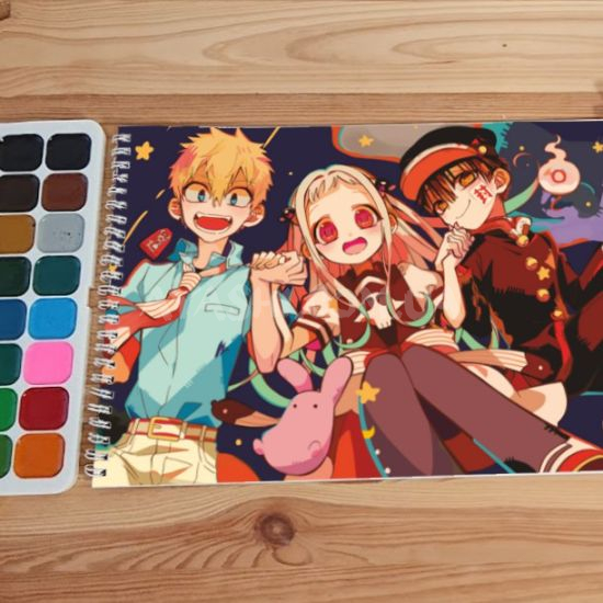 Альбом для малювання №0028 А4 Toilet-bound Hanako-kun  Для акварелі - 12 сторінок щільність 200г/м 