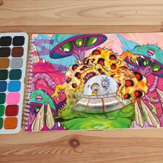 Альбом для малювання №0029 А4 Rick and Morty Для акварелі - 12 сторінок щільність 200г/м 