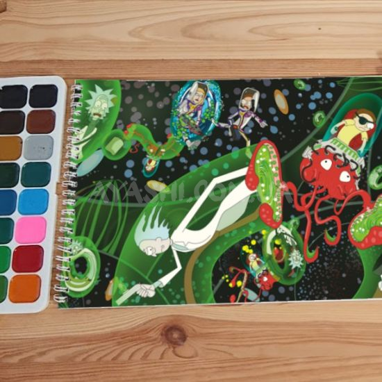 Альбом для рисования №0030 А4 Rick and Morty Для акварелі - 12 сторінок щільність 200г/м 