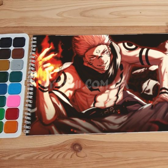 Альбом для малювання №0045 А4 Jujutsu Kaisen Для акварелі - 12 сторінок щільність 200г/м 