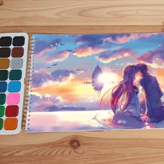 Альбом для рисования №0049 А4 Sword Art Online Для акварелі - 12 сторінок щільність 200г/м 