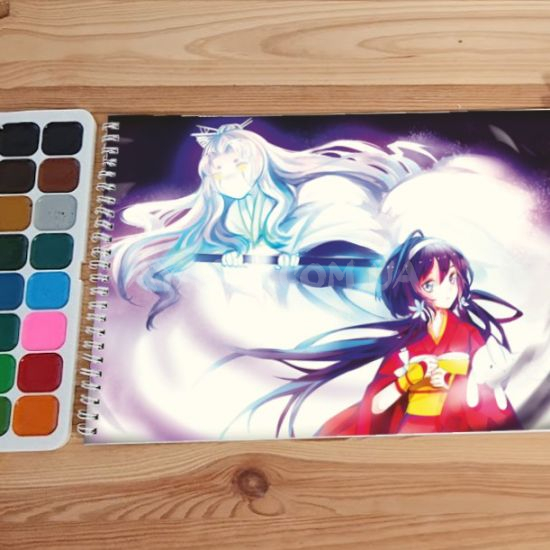 Альбом для малювання №0052 А4  Bungou Stray Dogs Для акварелі - 12 сторінок щільність 200г/м 