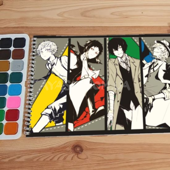 Альбом для рисования №0053 А4 Bungou Stray Dogs Для акварелі - 12 сторінок щільність 200г/м 