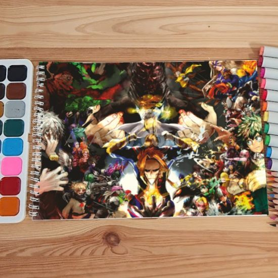 Альбом для малювання №0006 А4 Boku no Hero Academia  мікс 15 сторінок 160 г/м + 5 сторінок 200г/м