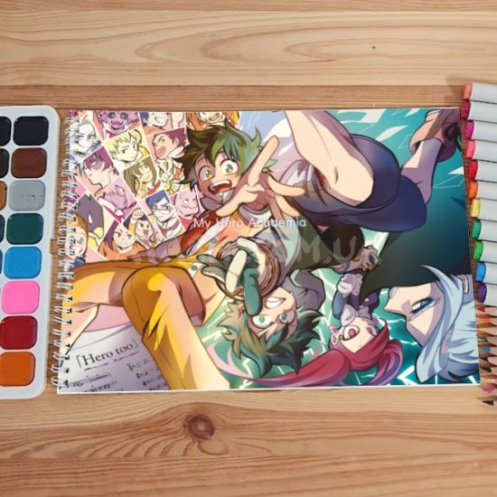 Альбом для малювання №0009 А4 Boku no Hero Academia  мікс 15 сторінок 160 г/м + 5 сторінок 200г/м
