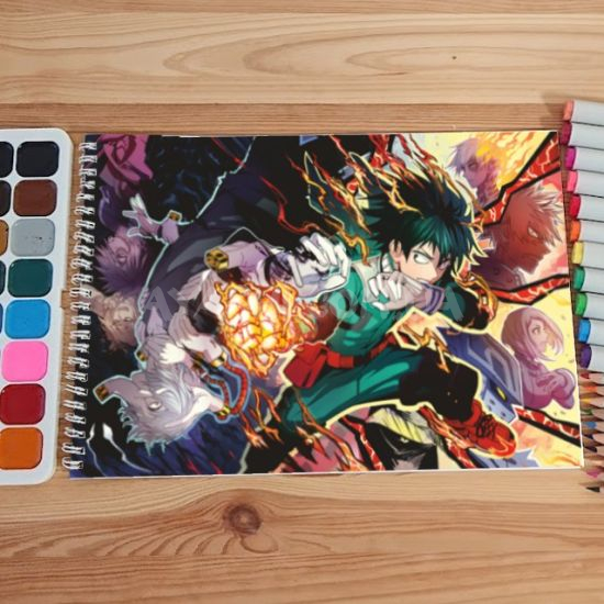 Альбом для рисования №0011 А4 Boku no Hero Academia  мікс 15 сторінок 160 г/м + 5 сторінок 200г/м