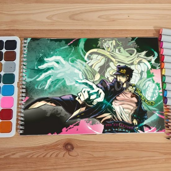 Альбом для малювання №0027 А4 Jojo's Bizarre Adventure  Мікс 15 сторінок 160 г/м + 5 сторінок 200г/м