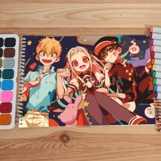 Альбом для малювання №0028 А4 Toilet-bound Hanako-kun  Мікс 15 сторінок 160 г/м + 5 сторінок 200г/м