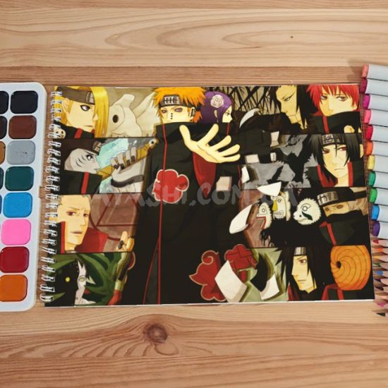 Альбом для рисования №0034 А4 Naruto  Мікс 15 сторінок 160 г/м + 5 сторінок 200г/м