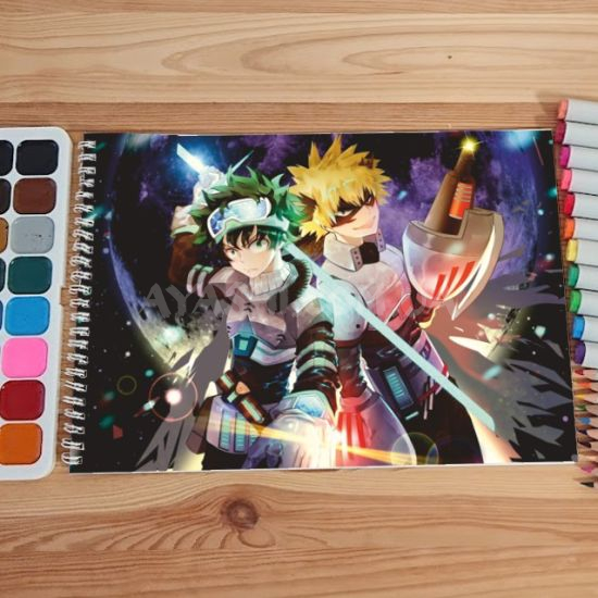 Альбом для малювання №0038 А4 Boku no Hero Academia  Мікс 15 сторінок 160 г/м + 5 сторінок 200г/м