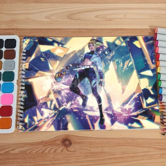 Альбом для рисования №0042 А4 League of Legends Мікс 15 сторінок 160 г/м + 5 сторінок 200г/м