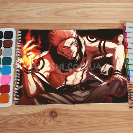 Альбом для малювання №0045 А4 Jujutsu Kaisen Мікс 15 сторінок 160 г/м + 5 сторінок 200г/м