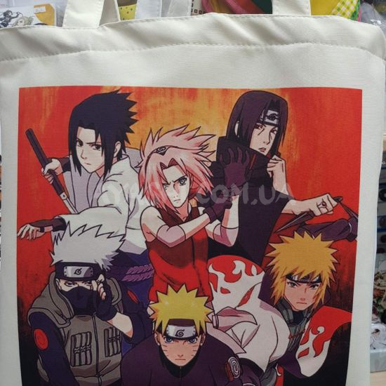 4574 Шопер Naruto Наруто Кремовий