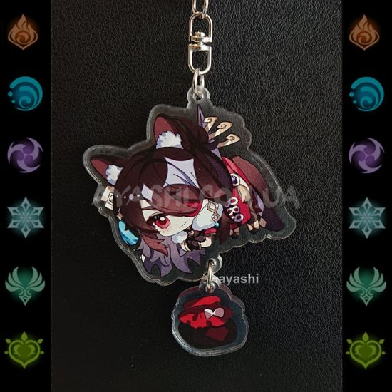 Брелок акриловий фігурка Genshin Impact БРФ-0014-36 Бей Доу з підвіской Брелок акриловий фігурка Genshin Impact БРФ-0014-36 Бей Доу з підвіской