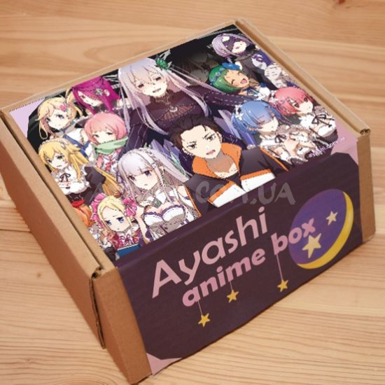 Подарочный аниме бокс Re Zero миди Подарочный аниме бокс Re Zero миди