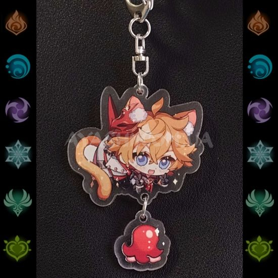 Брелок акриловий фігурка Genshin Impact БРФ-0014-07 Тарталья з підвіской Брелок акриловий фігурка Genshin Impact БРФ-0014-07 Тарталья з підвіской