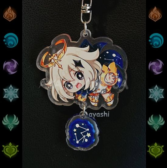 Брелок акриловий фігурка Genshin Impact БРФ-0014-18  Паймон з підвіской Брелок акриловий фігурка Genshin Impact БРФ-0014-18  Паймон з підвіской