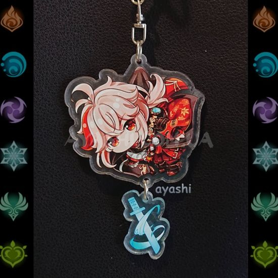 Брелок акриловый фигурка Genshin Impact  БРФ-0014-19 Кадзуха с подвеской Брелок акриловый фигурка Genshin Impact  БРФ-0014-19 Кадзуха с подвеской