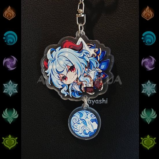 Брелок акриловый фигурка Genshin Impact  БРФ-0014-21 Гань Юй с подвеской Брелок акриловый фигурка Genshin Impact  БРФ-0014-21 Гань Юй с подвеской